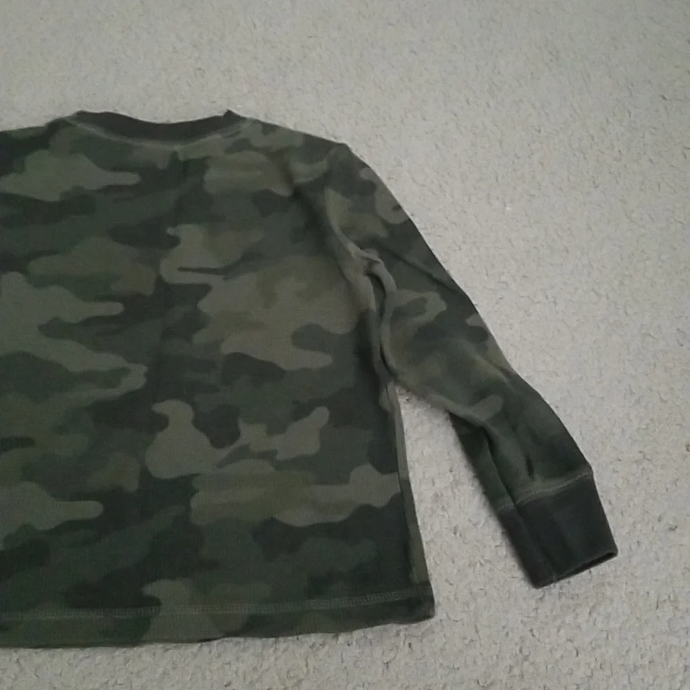 Cat & Jack Boy's Knit Camo Long Sleeve Shirt